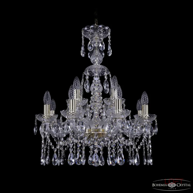 Подвесная люстра Bohemia Ivele Crystal 1413 1413/8+4/200/XL-66 G Подвесная люстра Bohemia Ivele Crystal 1413 1413/8+4/200/XL-66 G