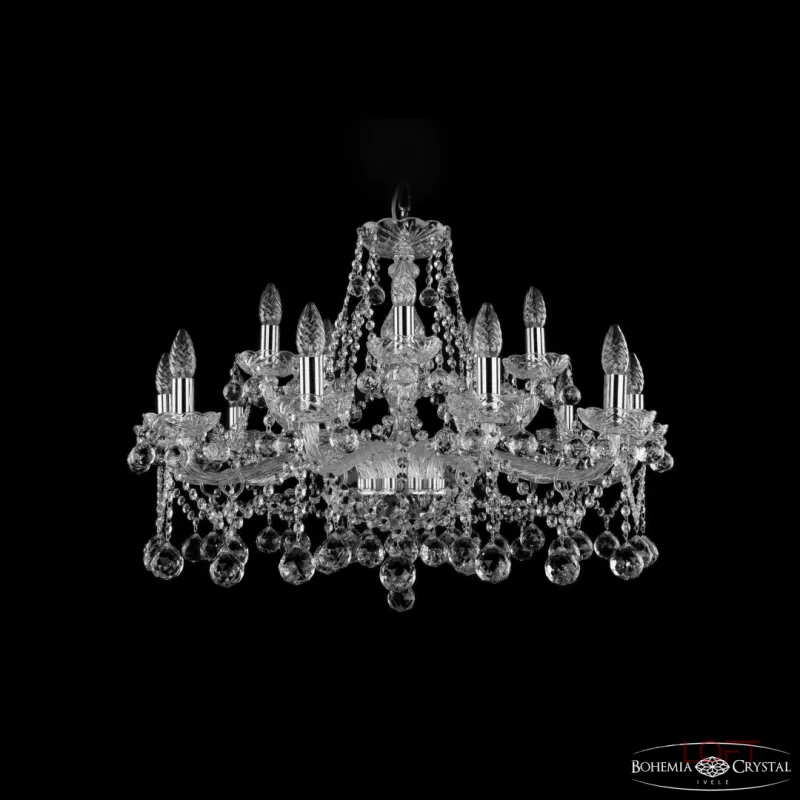 Подвесная люстра Bohemia Ivele Crystal 1413 1413/10+5/300 Ni Balls Подвесная люстра Bohemia Ivele Crystal 1413 1413/10+5/300 Ni Balls