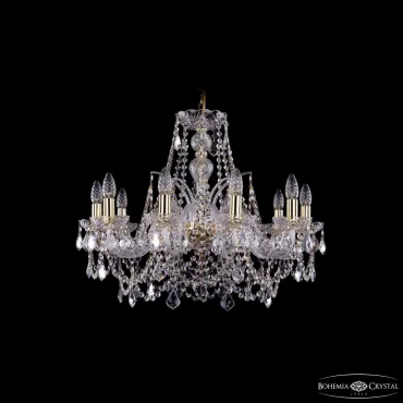 Подвесная люстра Bohemia Ivele Crystal 1411 1411/10/240 G Leafs
