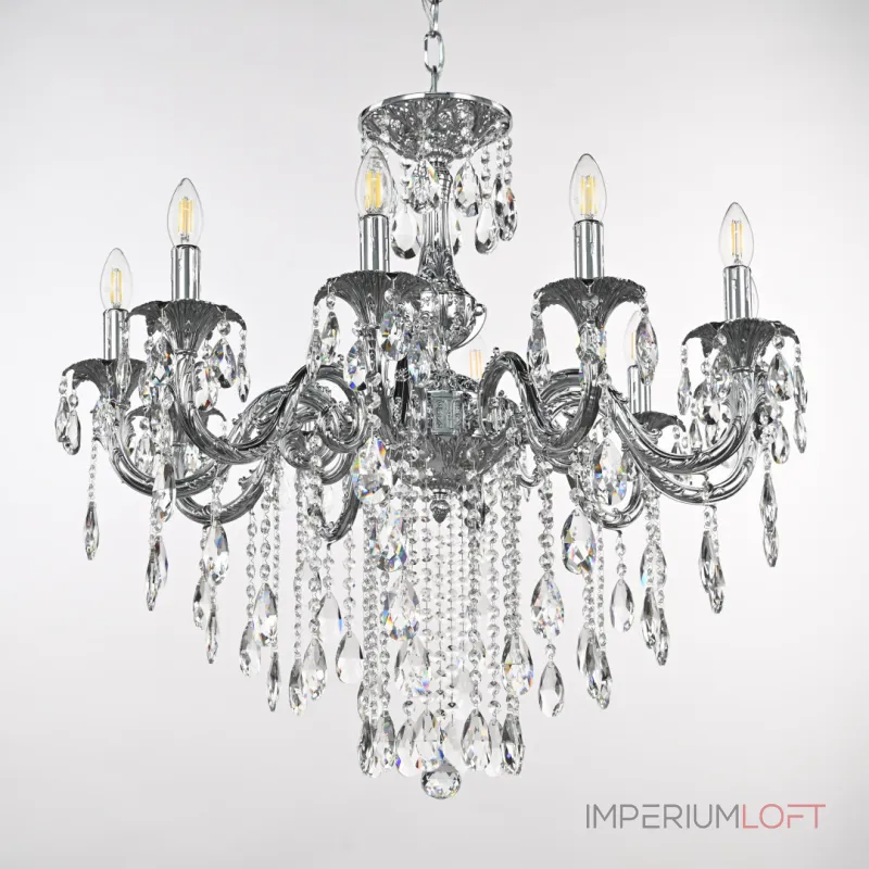Подвесная люстра Bohemia Ivele Crystal AL7901 AL79101/10/250 B Ni