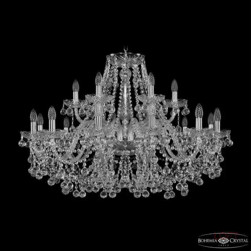 Подвесная люстра Bohemia Ivele Crystal 1409 1409/12+6/360 Ni Подвесная люстра Bohemia Ivele Crystal 1409 1409/12+6/360 Ni