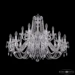 Подвесная люстра Bohemia Ivele Crystal 1402 1402/12+6/300/2d Ni