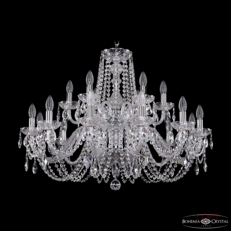 Подвесная люстра Bohemia Ivele Crystal 1402 1402/12+6/300/2d Ni Подвесная люстра Bohemia Ivele Crystal 1402 1402/12+6/300/2d Ni