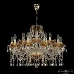 Подвесная люстра Bohemia Ivele Crystal 5413 5413/10+5/240 G Amber/M-1G
