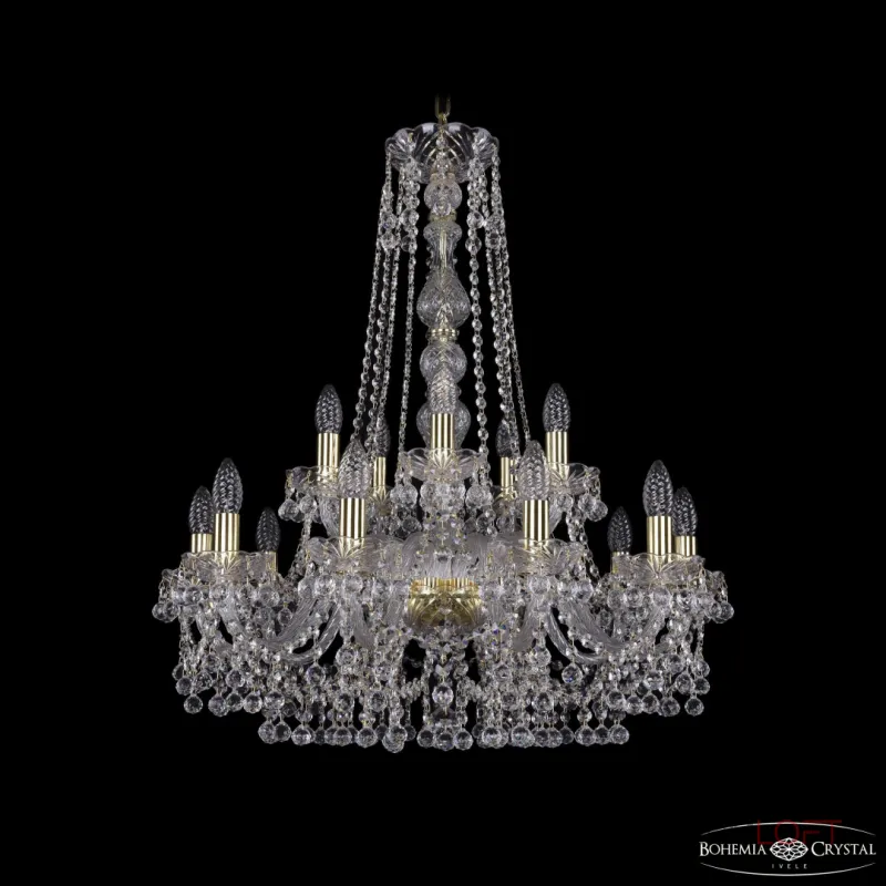 Подвесная люстра Bohemia Ivele Crystal 1409 1409/10+5/240/h-77 G