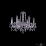 Подвесная люстра Bohemia Ivele Crystal 1402 1402/6/160 Ni Leafs