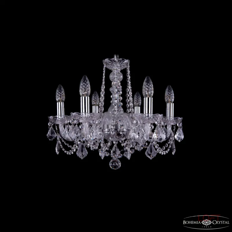 Подвесная люстра Bohemia Ivele Crystal 1402 1402/6/160 Ni Leafs