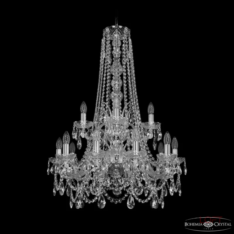 Подвесная люстра Bohemia Ivele Crystal 1411 1411/10+5/240/h-94 2d Ni