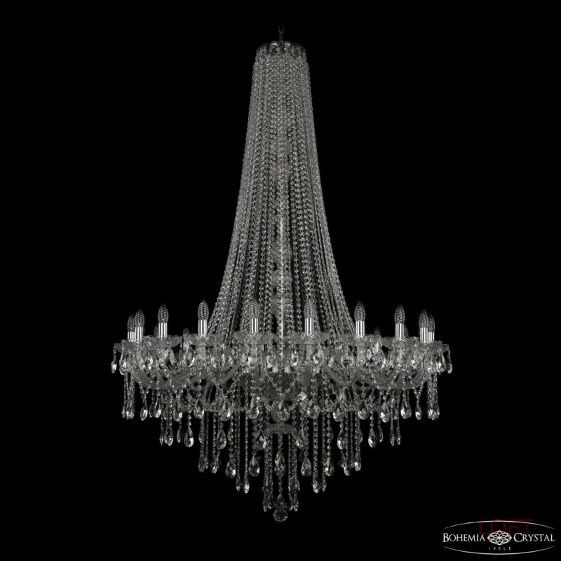 Подвесная люстра Bohemia Ivele Crystal 1415 1415/20/400/h-173 Ni Подвесная люстра Bohemia Ivele Crystal 1415 1415/20/400/h-173 Ni