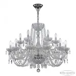 Подвесная люстра Bohemia Ivele Crystal 5402 5402/12+6/300 Ni Clear/M-1F