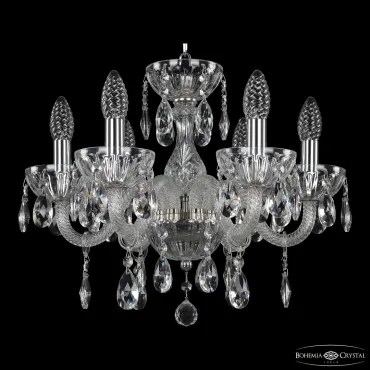 Подвесная люстра Bohemia Ivele Crystal 5417 5417/6/141 Ni Clear/M-1H