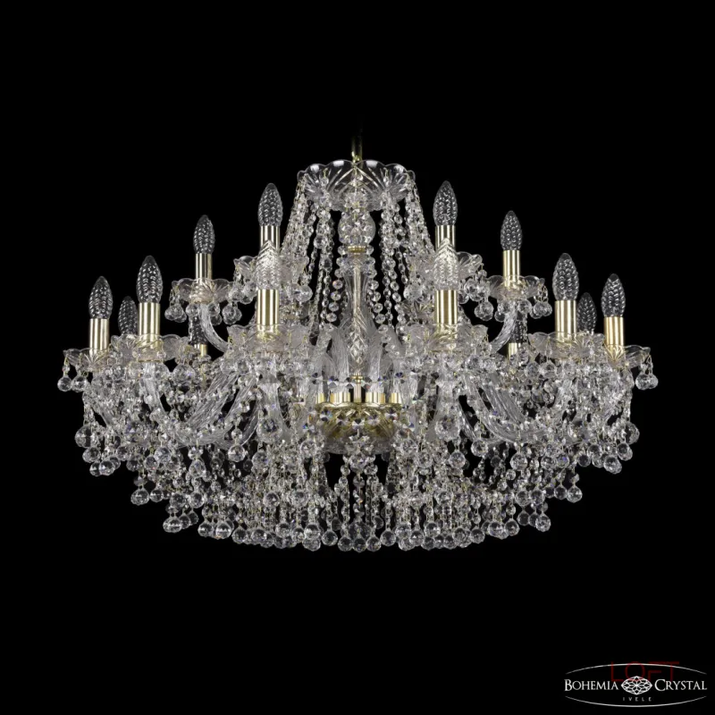 Подвесная люстра Bohemia Ivele Crystal 1409 1409/12+6/300 G Подвесная люстра Bohemia Ivele Crystal 1409 1409/12+6/300 G