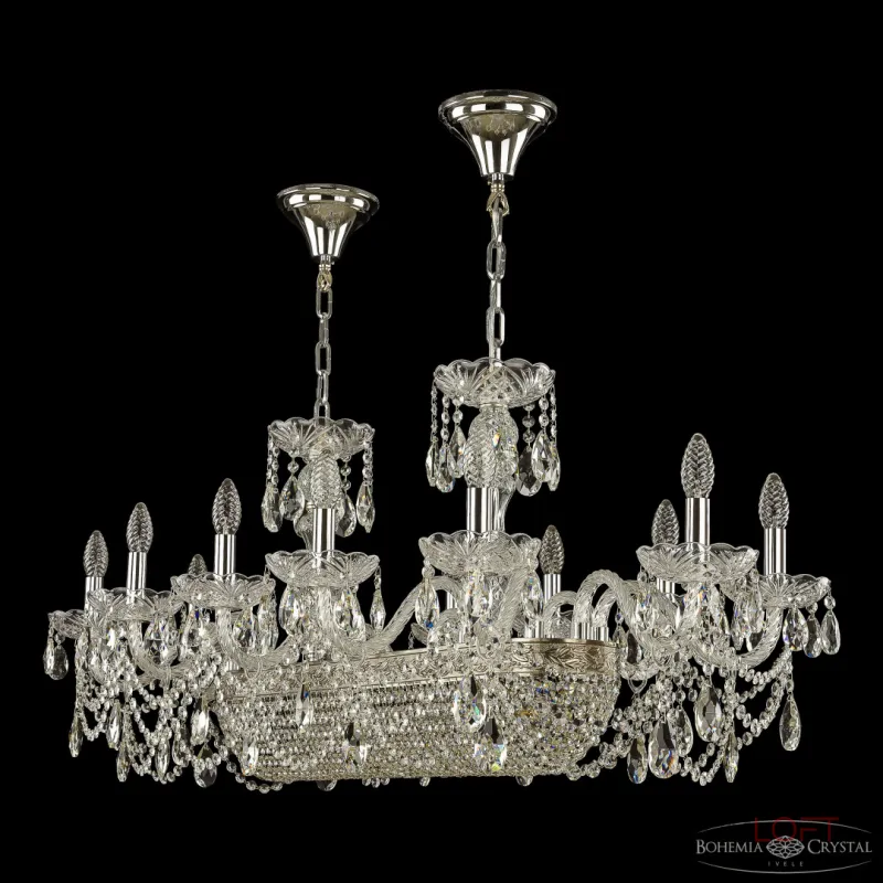 Подвесная люстра Bohemia Ivele Crystal 1453 1453/12/195/800 Ni Подвесная люстра Bohemia Ivele Crystal 1453 1453/12/195/800 Ni