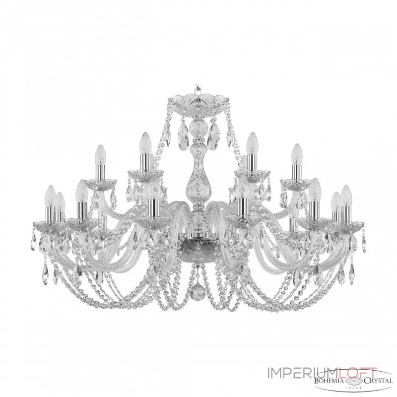 Подвесная люстра Bohemia Ivele Crystal 101 101/12+6/360 Ni Подвесная люстра Bohemia Ivele Crystal 101 101/12+6/360 Ni