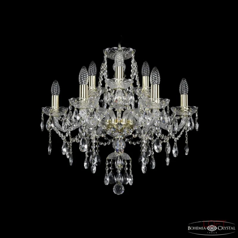 Подвесная люстра Bohemia Ivele Crystal 1415 1415/6+3/200 G Подвесная люстра Bohemia Ivele Crystal 1415 1415/6+3/200 G