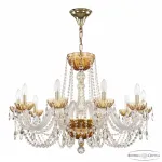 Подвесная люстра Bohemia Ivele Crystal 5402 5402/10/300 G Amber/M-1H