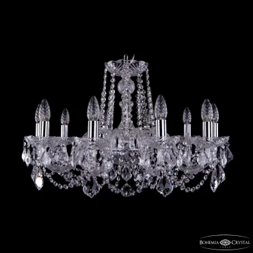 Подвесная люстра Bohemia Ivele Crystal 1402 1402/10/240 Ni Leafs