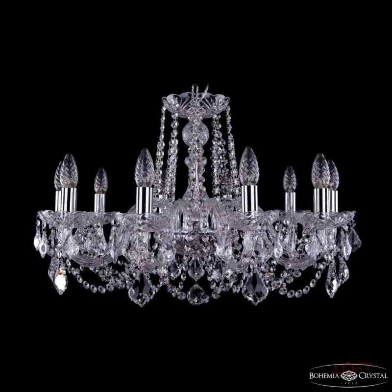 Подвесная люстра Bohemia Ivele Crystal 1402 1402/10/240 Ni Leafs