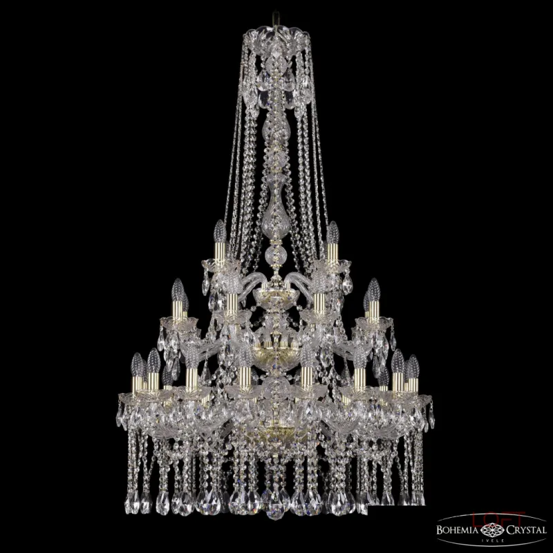 Подвесная люстра Bohemia Ivele Crystal 1413 1413/16+8+4/300/h-134/3d G