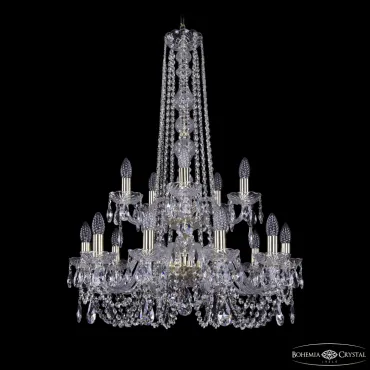 Подвесная люстра Bohemia Ivele Crystal 1402 1402/10+5/240/h-90/2d G Подвесная люстра Bohemia Ivele Crystal 1402 1402/10+5/240/h-90/2d G