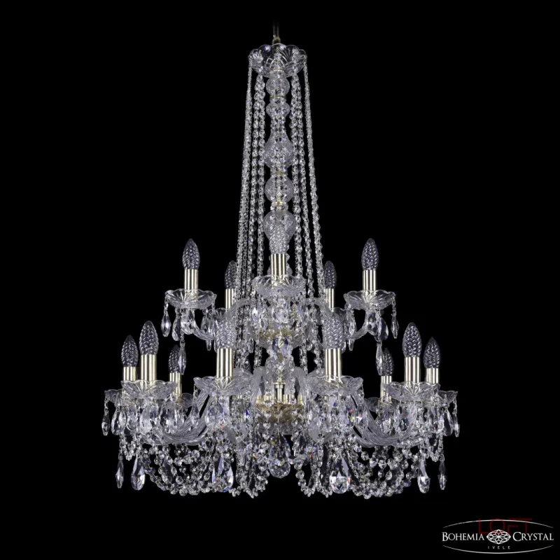 Подвесная люстра Bohemia Ivele Crystal 1402 1402/10+5/240/h-90/2d G Подвесная люстра Bohemia Ivele Crystal 1402 1402/10+5/240/h-90/2d G