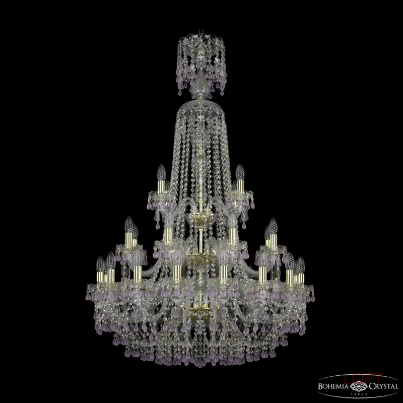 Подвесная люстра Bohemia Ivele Crystal 1410 1410/16+8+4/300/XL-130/3d G V7010