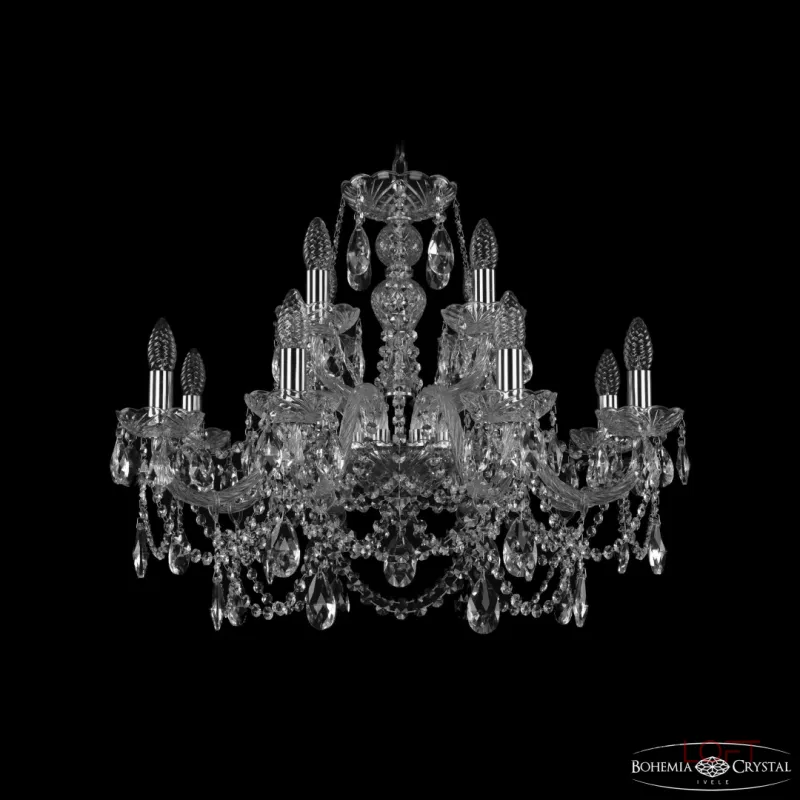 Подвесная люстра Bohemia Ivele Crystal 1411 1411/8+4/240 Ni Подвесная люстра Bohemia Ivele Crystal 1411 1411/8+4/240 Ni