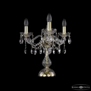 Настольная лампа Bohemia Ivele Crystal 1413 1413L/3/141-39 G Настольная лампа Bohemia Ivele Crystal 1413 1413L/3/141-39 G