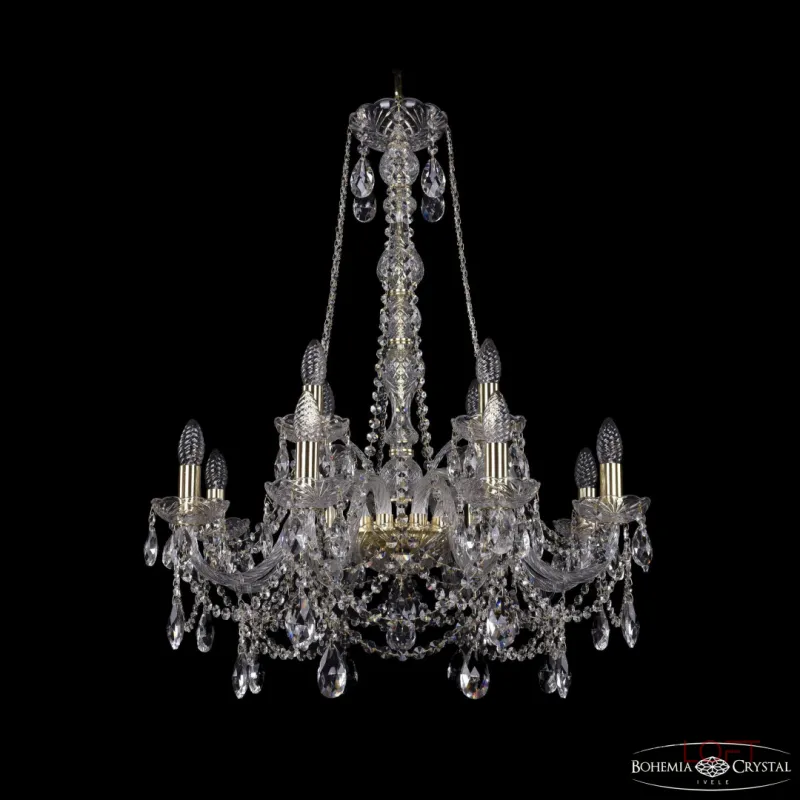 Подвесная люстра Bohemia Ivele Crystal 1411 1411/8+4/240/h-83 G Подвесная люстра Bohemia Ivele Crystal 1411 1411/8+4/240/h-83 G