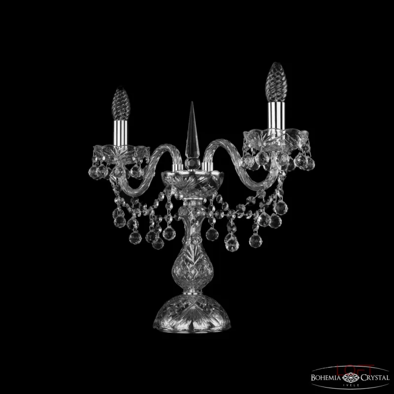 Настольная лампа Bohemia Ivele Crystal 1409 1409L/2/141-39 Ni