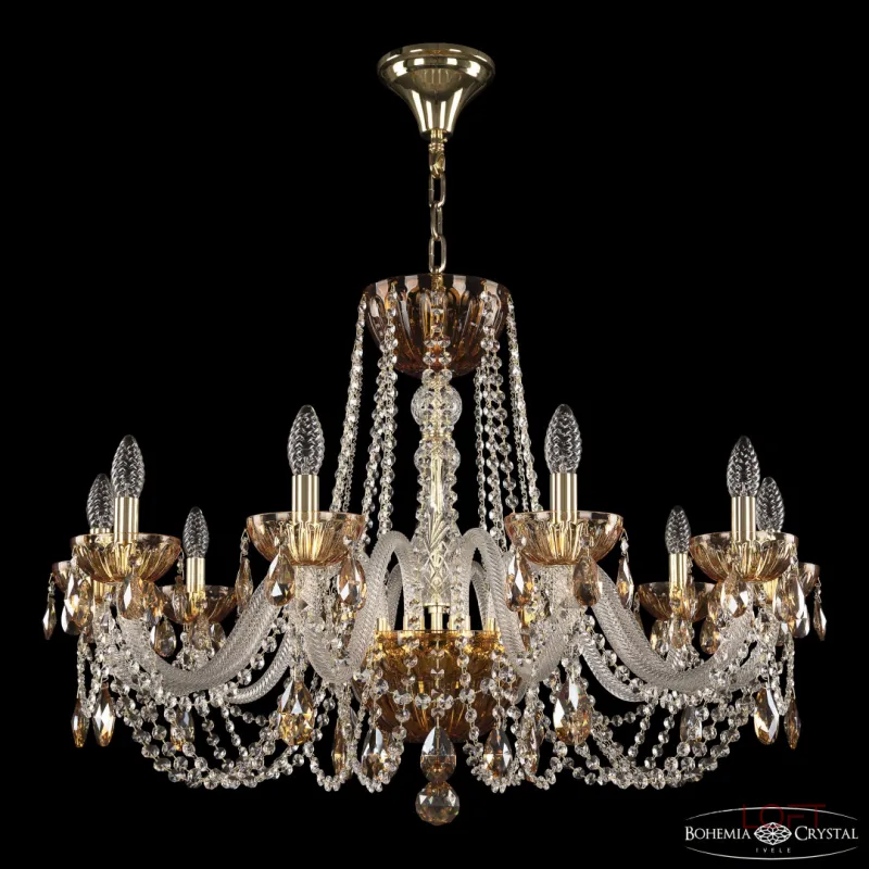 Подвесная люстра Bohemia Ivele Crystal 5402 5402/10/300 G Amber/M-1H K721
