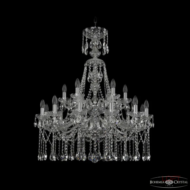 Подвесная люстра Bohemia Ivele Crystal 1413 1413/12+6/300/XL-96/2d Ni