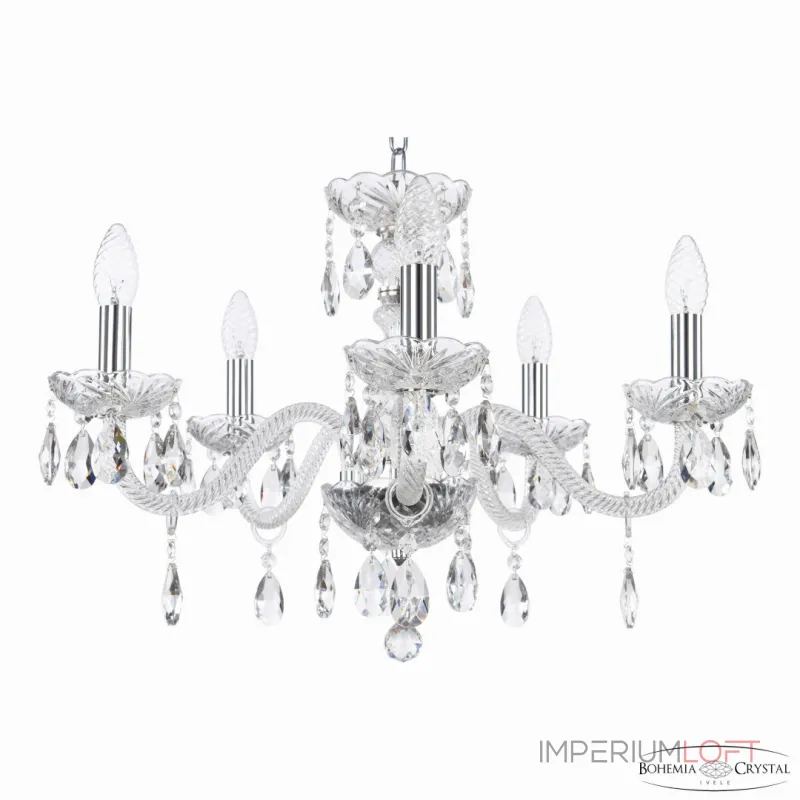 Подвесная люстра Bohemia Ivele Crystal 117 117/5/195 Ni Подвесная люстра Bohemia Ivele Crystal 117 117/5/195 Ni