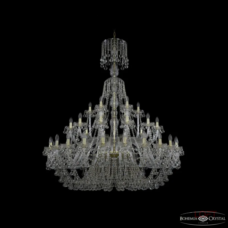 Подвесная люстра Bohemia Ivele Crystal 1409 1409/24+12+6/530/XL-169 G
