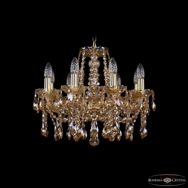 Подвесная люстра Bohemia Ivele Crystal 1413 1413/8/165 G M721 Подвесная люстра Bohemia Ivele Crystal 1413 1413/8/165 G M721