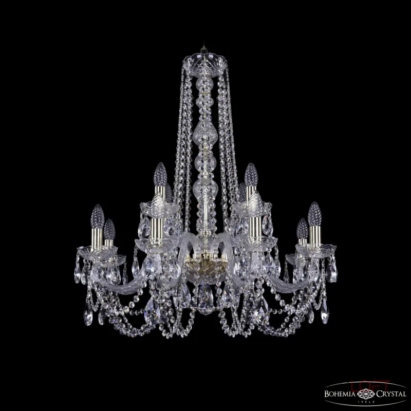 Подвесная люстра Bohemia Ivele Crystal 1402 1402/8+4/240/h-76 G Подвесная люстра Bohemia Ivele Crystal 1402 1402/8+4/240/h-76 G