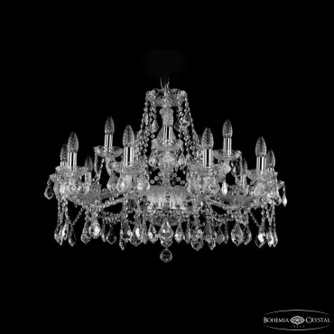 Подвесная люстра Bohemia Ivele Crystal 1413 1413/10+5/300 Ni Leafs Подвесная люстра Bohemia Ivele Crystal 1413 1413/10+5/300 Ni Leafs