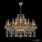 Подвесная люстра Bohemia Ivele Crystal 5413 5413/10+5/240 G Amber/M-1G K721