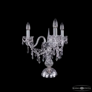 Настольная лампа Bohemia Ivele Crystal 1403 1403L/3/141-39 Ni Настольная лампа Bohemia Ivele Crystal 1403 1403L/3/141-39 Ni