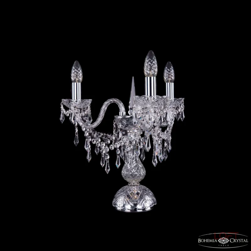 Настольная лампа Bohemia Ivele Crystal 1403 1403L/3/141-39 Ni Настольная лампа Bohemia Ivele Crystal 1403 1403L/3/141-39 Ni