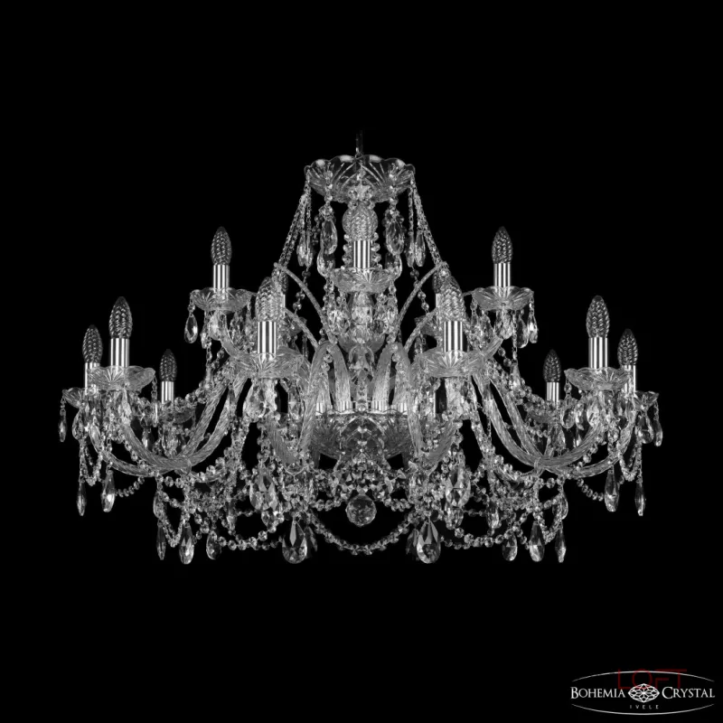 Подвесная люстра Bohemia Ivele Crystal 1411 1411/10+5/360 Ni Подвесная люстра Bohemia Ivele Crystal 1411 1411/10+5/360 Ni