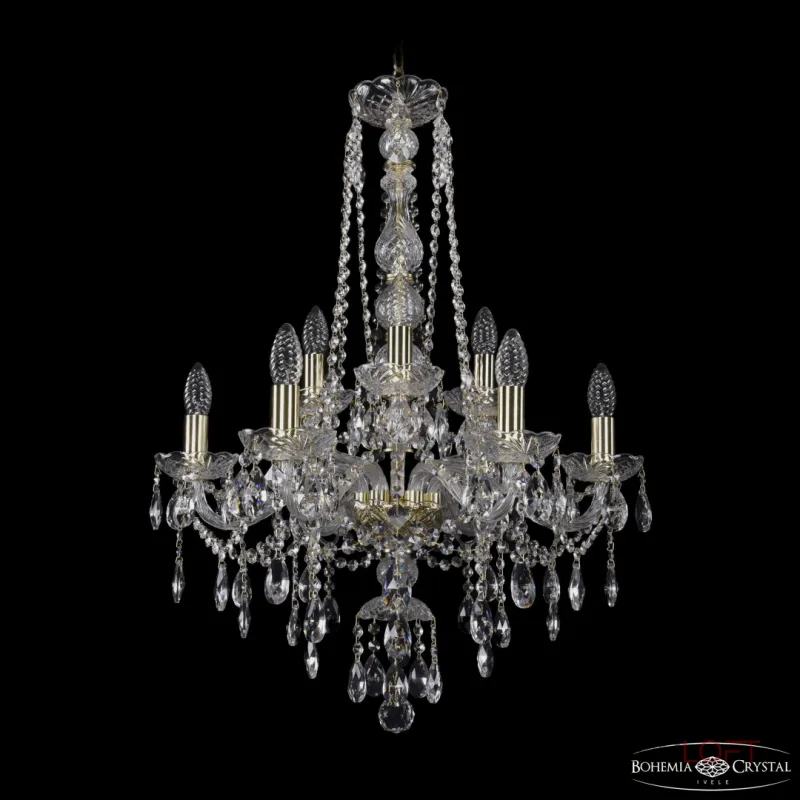 Подвесная люстра Bohemia Ivele Crystal 1415 1415/6+3/200/h-77 G