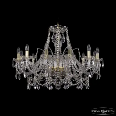 Подвесная люстра Bohemia Ivele Crystal 1411 1411/12/300 G Leafs