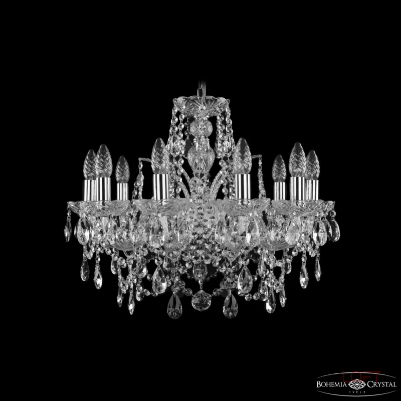 Подвесная люстра Bohemia Ivele Crystal 1411 1411/10/195 Ni Подвесная люстра Bohemia Ivele Crystal 1411 1411/10/195 Ni