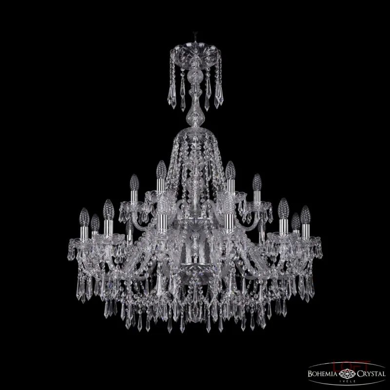 Подвесная люстра Bohemia Ivele Crystal 1403 1403/12+6/300/XL-100/2d Ni
