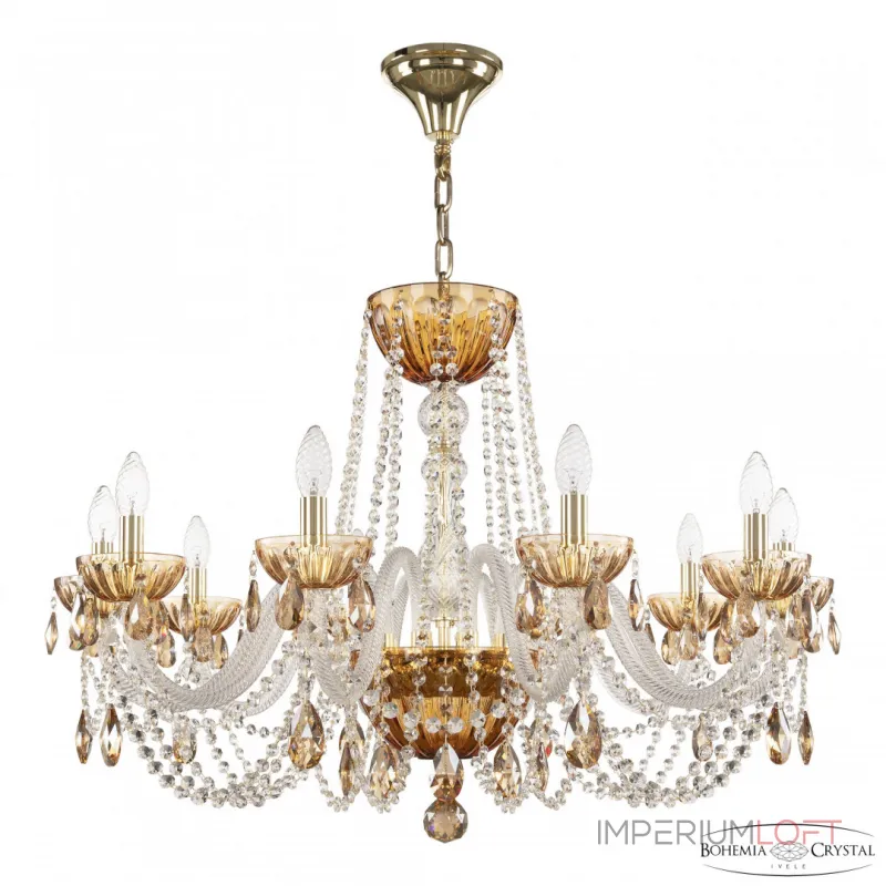 Подвесная люстра Bohemia Ivele Crystal 5402 5402/10/300 G Amber/M-1H K721