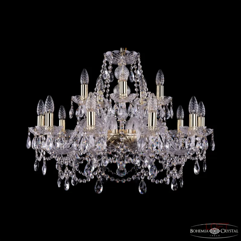Подвесная люстра Bohemia Ivele Crystal 1411 1411/10+5/240 G Подвесная люстра Bohemia Ivele Crystal 1411 1411/10+5/240 G