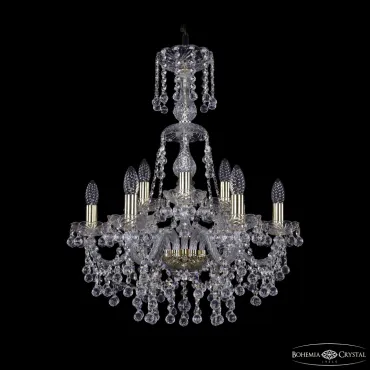 Подвесная люстра Bohemia Ivele Crystal 1409 1409/6+3/195/XL-68 G