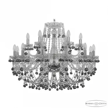 Подвесная люстра Bohemia Ivele Crystal 1409 1409/12+6/300 Ni K731 Подвесная люстра Bohemia Ivele Crystal 1409 1409/12+6/300 Ni K731