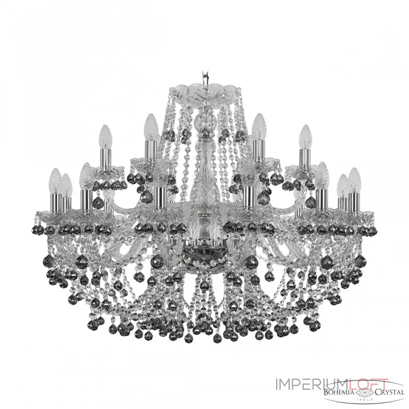 Подвесная люстра Bohemia Ivele Crystal 1409 1409/12+6/300 Ni K731 Подвесная люстра Bohemia Ivele Crystal 1409 1409/12+6/300 Ni K731